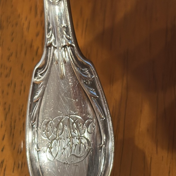 Gorham Co silver plated large crumb serving spoon. PAV engraved - Picture 8 of 8